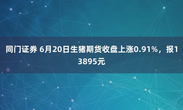 同门证券 6月20日生猪期货收盘上涨0.91%，报13895元