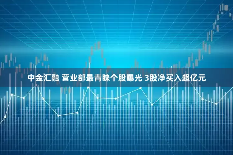 中金汇融 营业部最青睐个股曝光 3股净买入超亿元